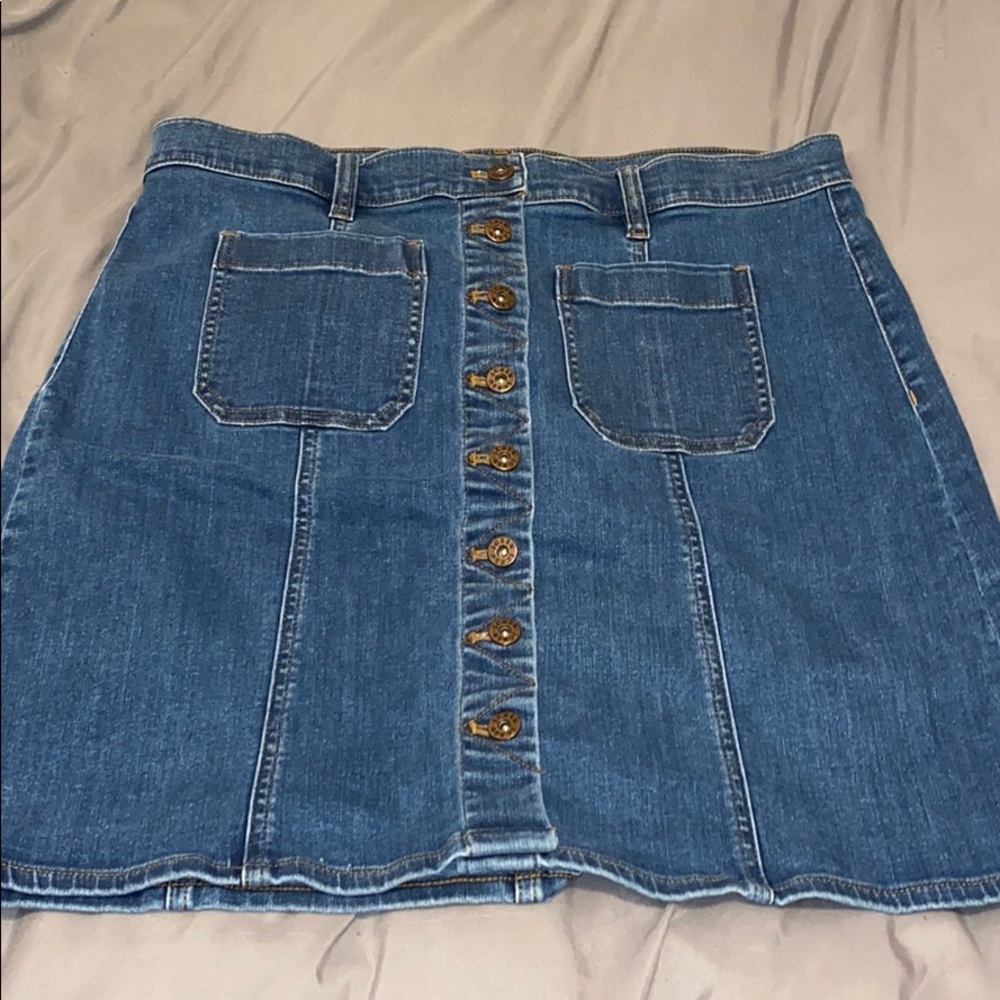 JCREW button down skirt